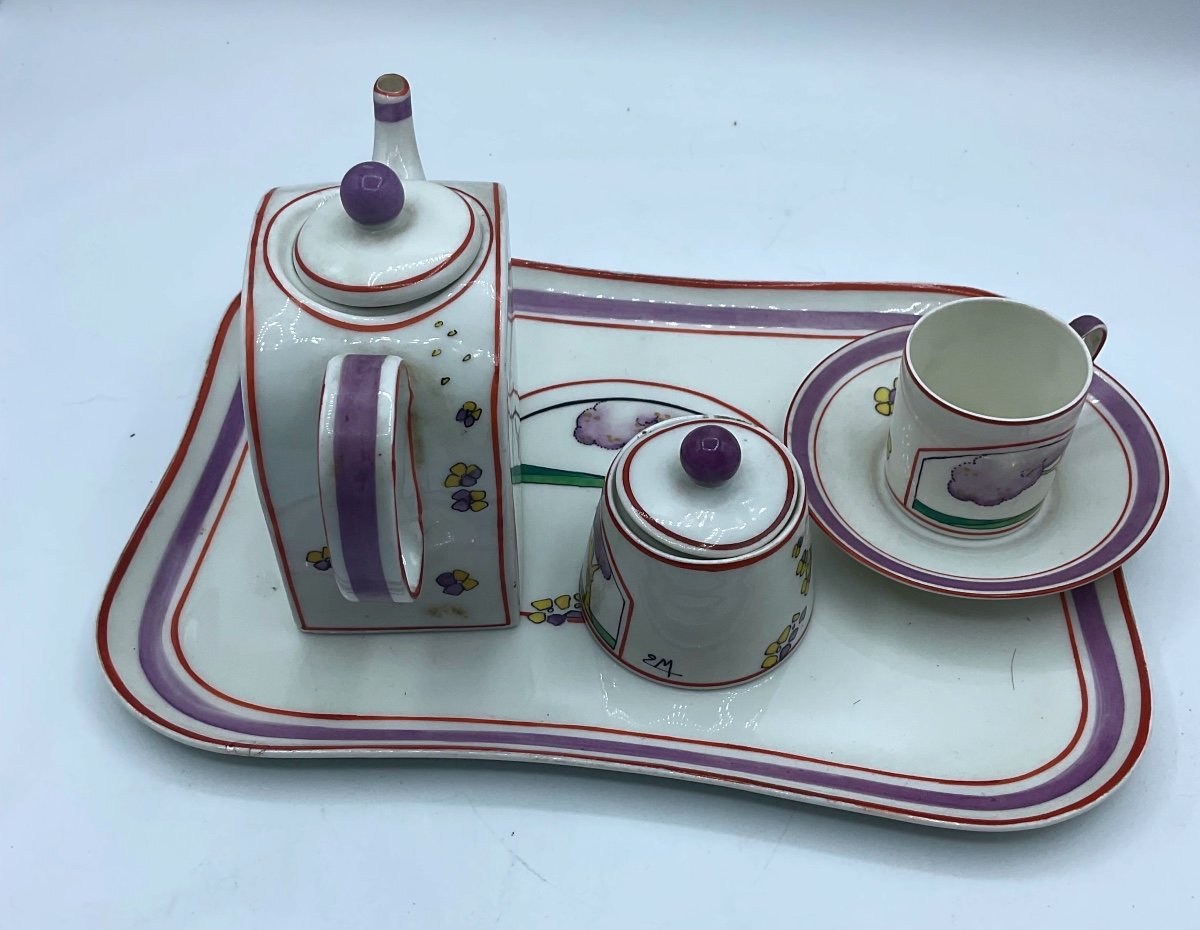 L?margerie And P.bastard Art Deco Coffee Set For One,very Unusual And Rare-photo-4