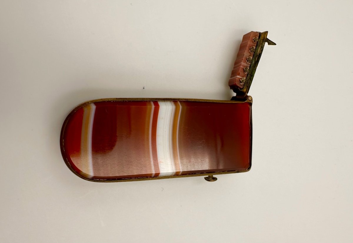 Cornelian Hard Stone Match Holder,xixcentury-photo-2