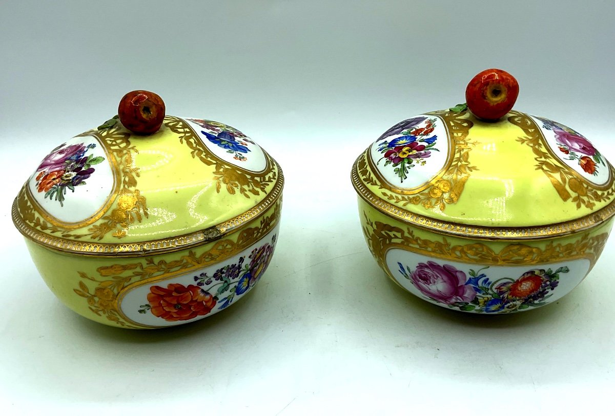 Pair Of Meissen Marcolini Porcelain Bonbonnière Made For Ottoman Market.-photo-3