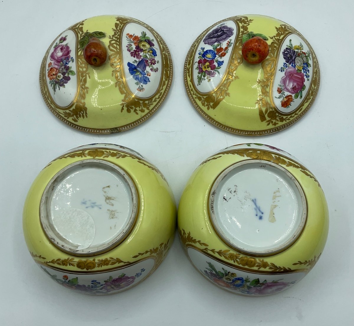 Pair Of Meissen Marcolini Porcelain Bonbonnière Made For Ottoman Market.-photo-3