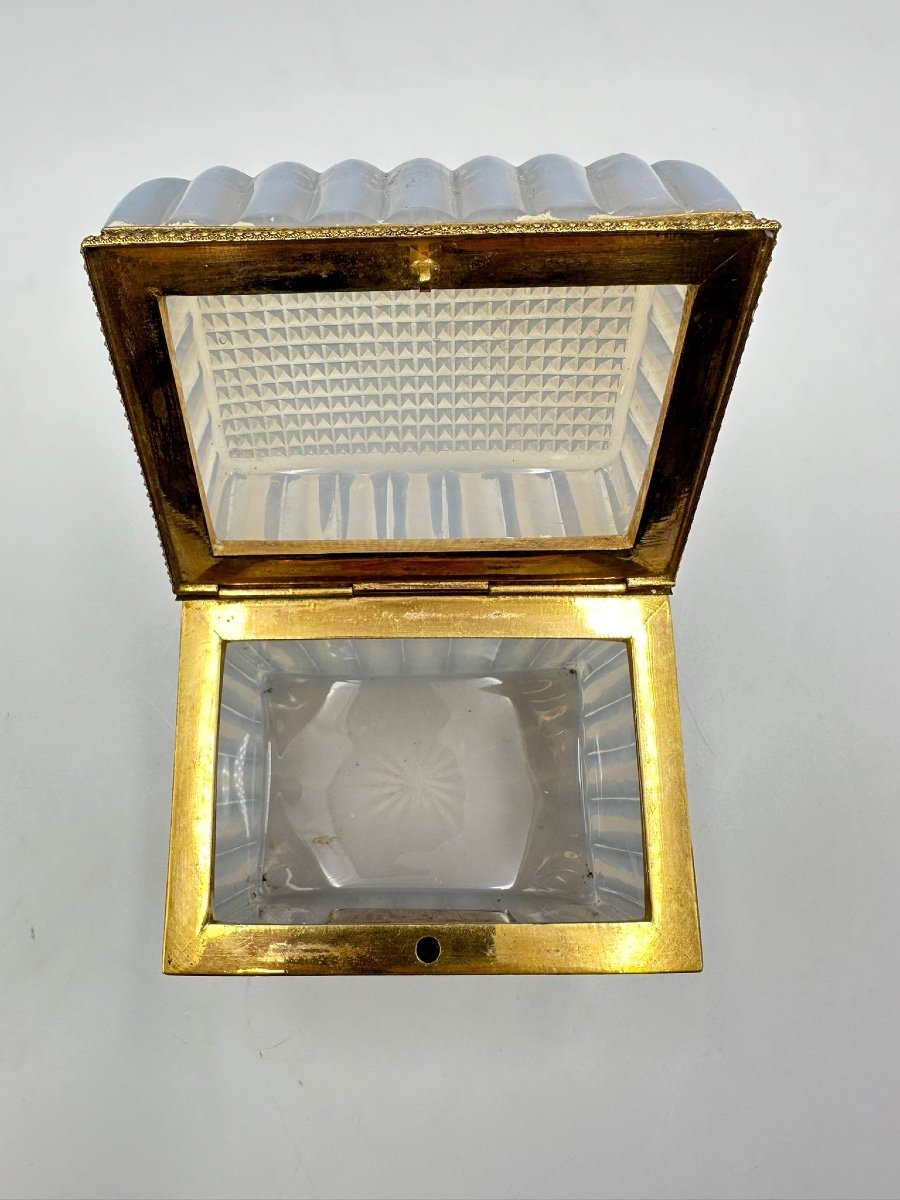 Coffret En Opaline Blanche Epoque Charles X-photo-6