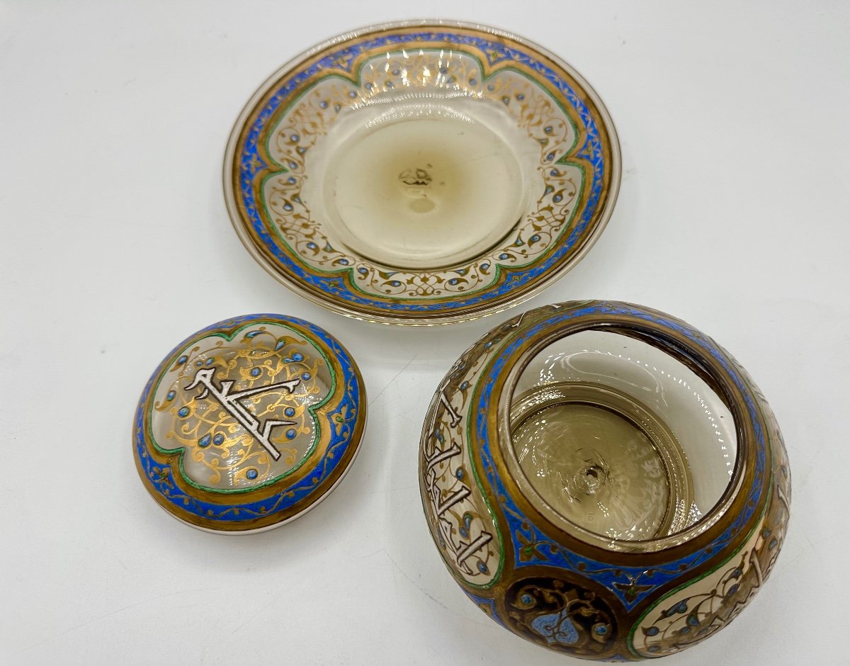 Ensemble De Verres Lobmeyr Antique Exclusif Fabriqué Pour Le Marché Du Moyen-orient.-photo-3