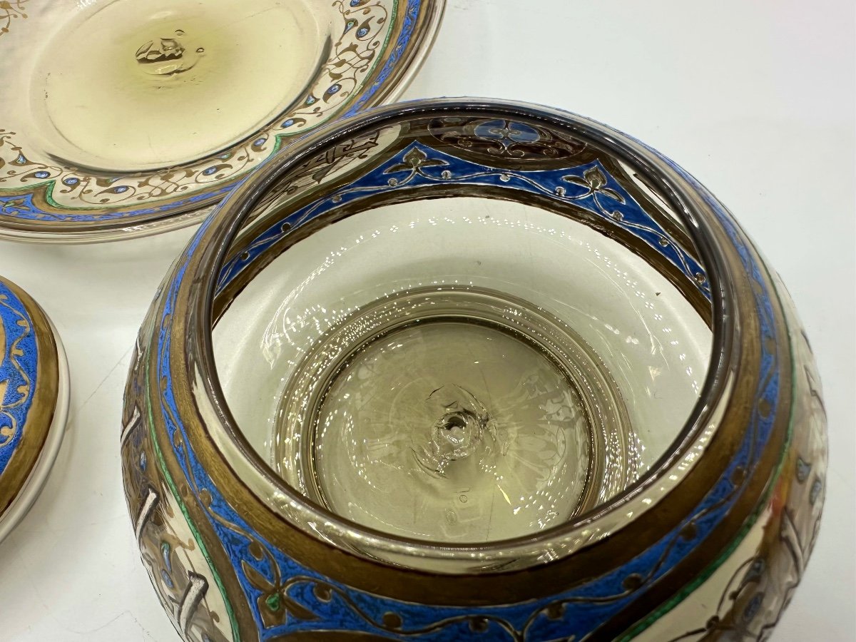 Ensemble De Verres Lobmeyr Antique Exclusif Fabriqué Pour Le Marché Du Moyen-orient.-photo-4