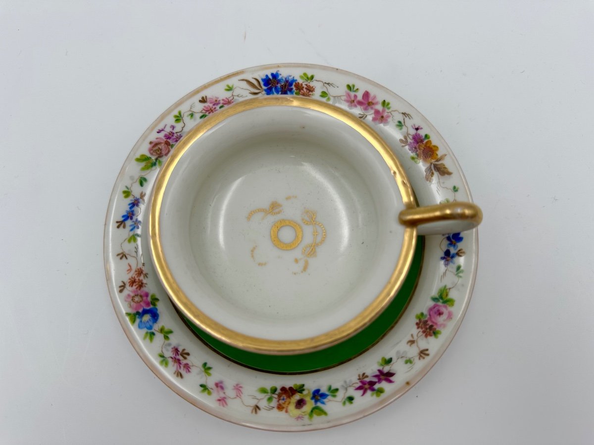 Tasse et soucoupe en porcelaine impériale russe, manufacture Gardener  -photo-2