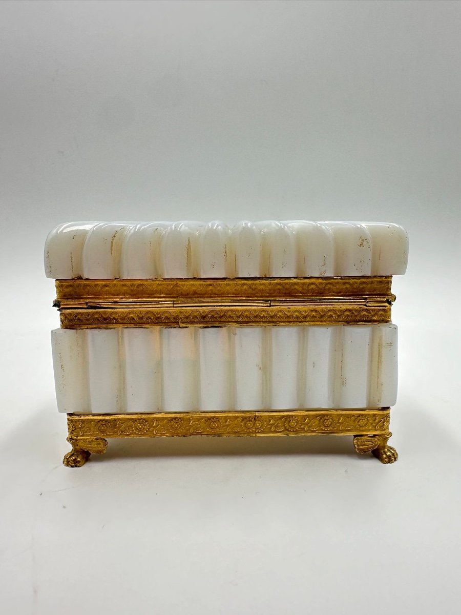 Antique Opaline Casket Box Period Of Charles X-photo-2