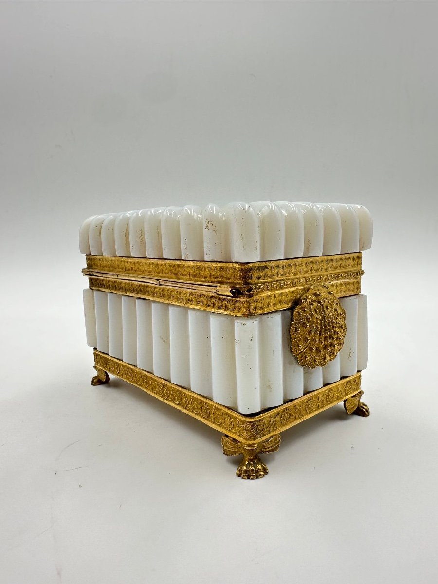 Antique Opaline Casket Box Period Of Charles X-photo-1