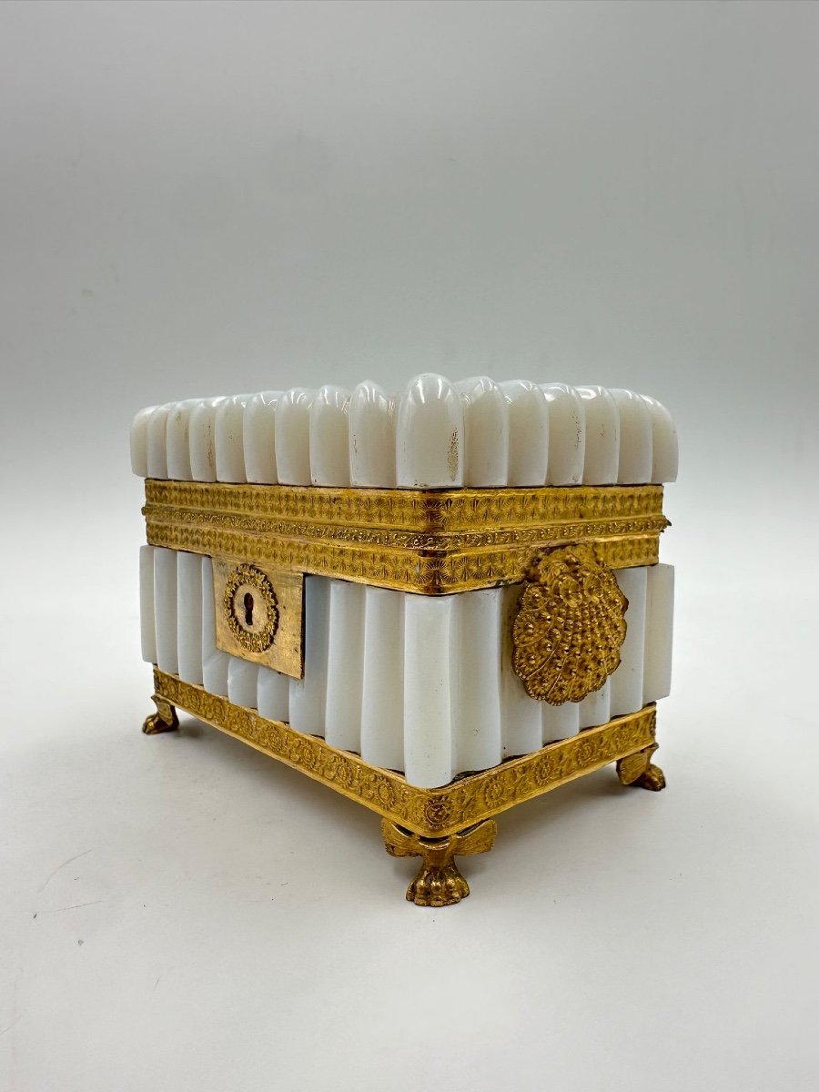 Antique Opaline Casket Box Period Of Charles X-photo-4