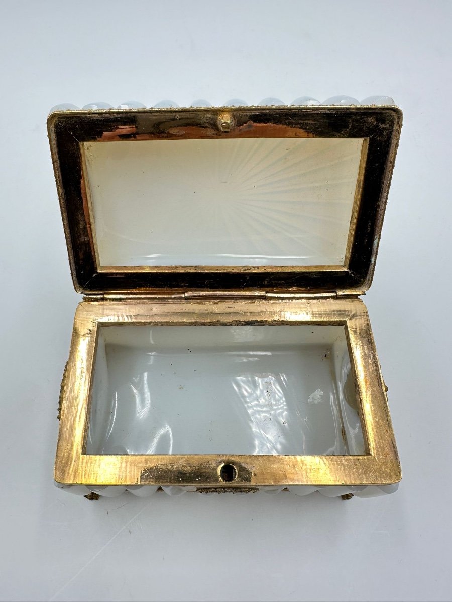 Antique Opaline Casket Box Period Of Charles X-photo-6