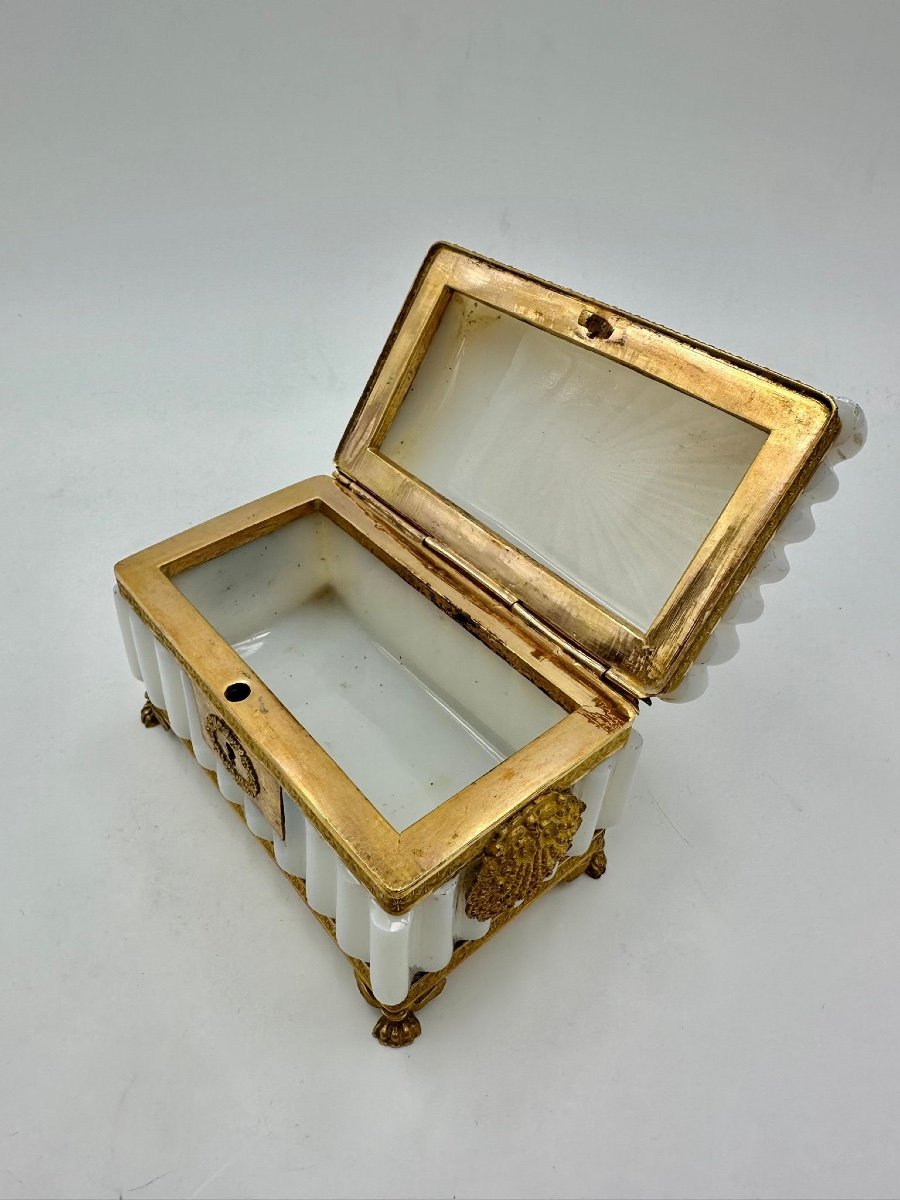 Antique Opaline Casket Box Period Of Charles X-photo-8