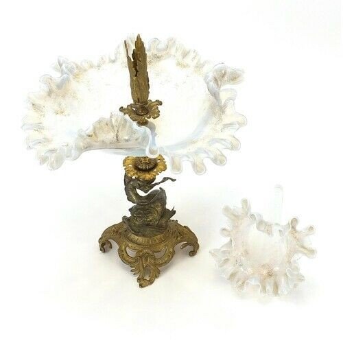 19th Century Opaline Glass Centerpiece-photo-3