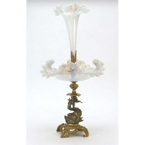 19th Century Opaline Glass Centerpiece