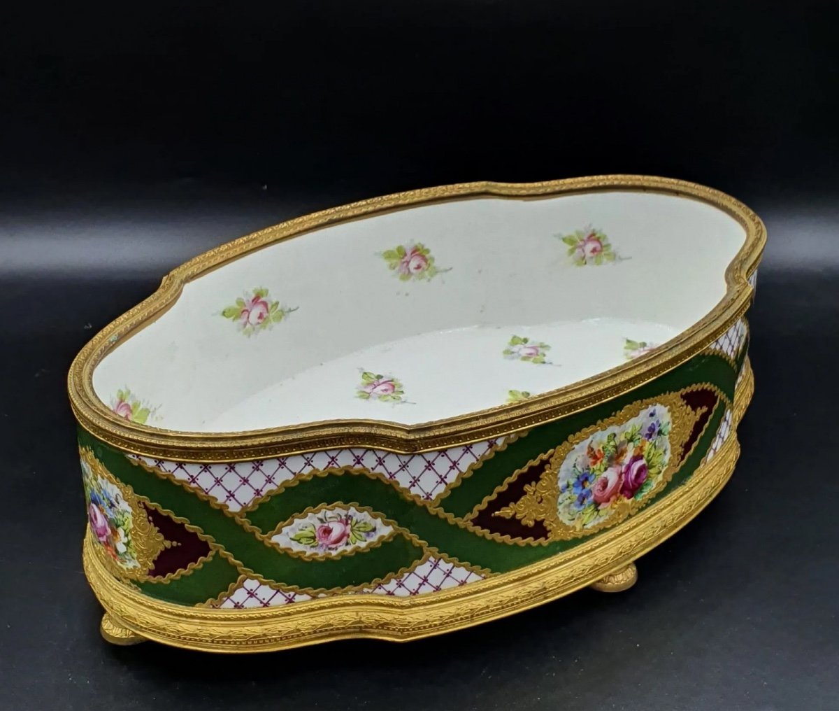 Centre De Table En Porcelaine De Sevres,tres Grand-photo-5