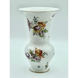 Rare Vase Antique En Porcelaine De Meissen Augustus Rex