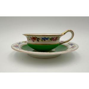 Russian Imperial Porcelain Cup And Saucer, Gardener Manufactory