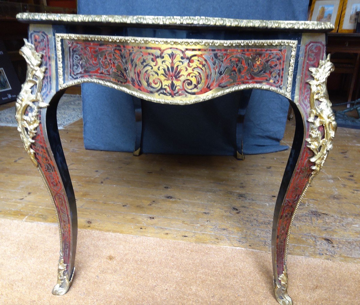 Middle Table In Boulle Marquetry Napoleon III -photo-3