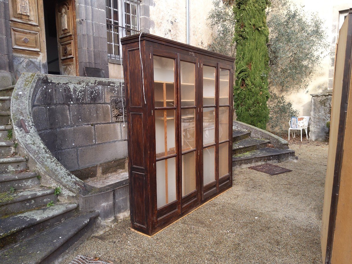 Set Of 4 Pine Display Cabinets From The 20th Century -photo-3