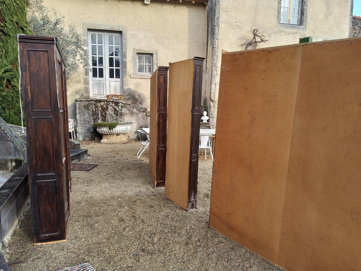 Set Of 4 Pine Display Cabinets From The 20th Century -photo-4