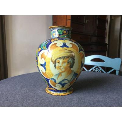 Nineteenth Majolica Apothecary Vase