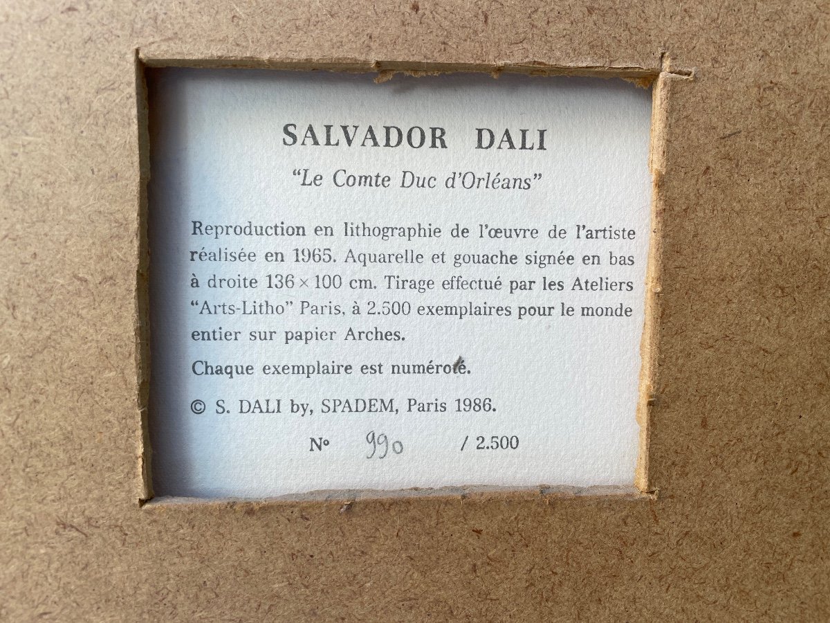 Lithographie Salvador Dali -photo-2