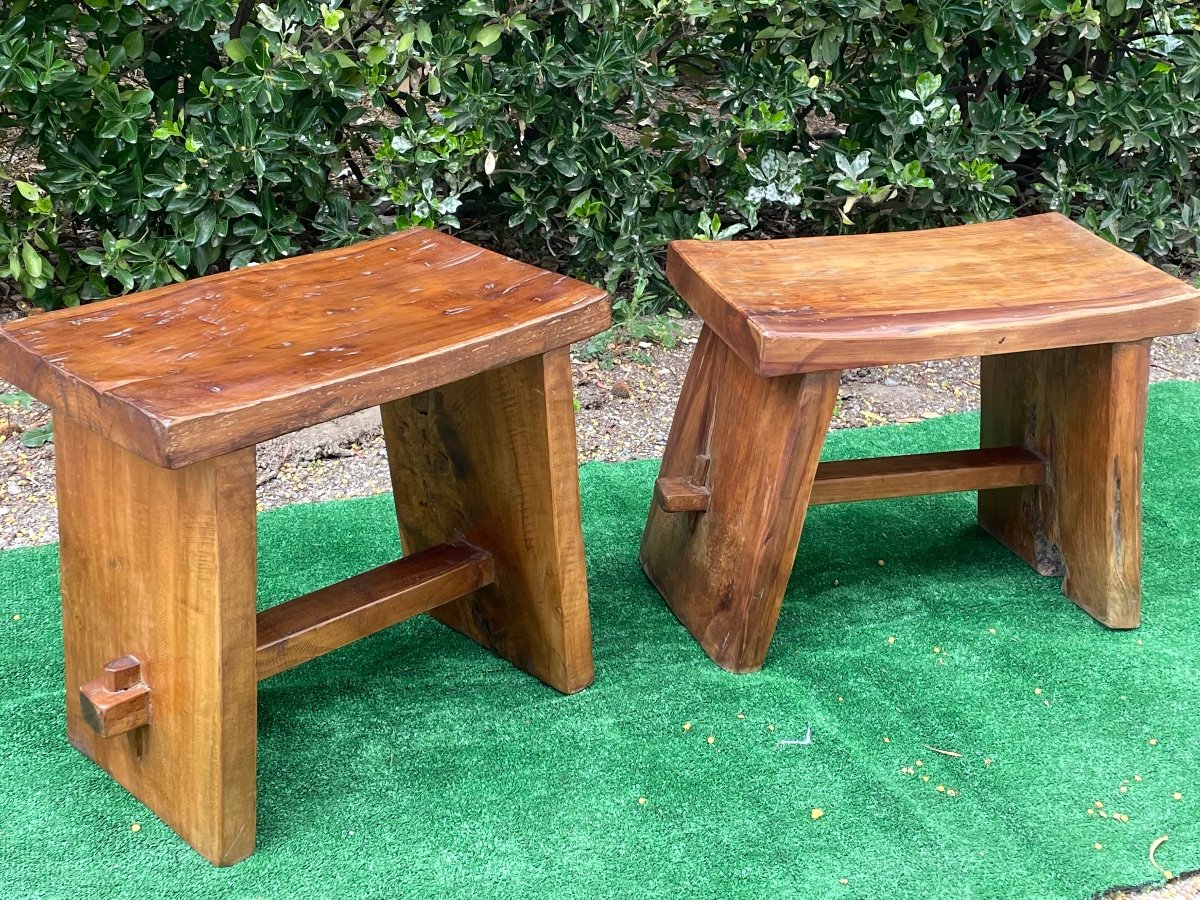 Pair Of Pyrenees Stools 