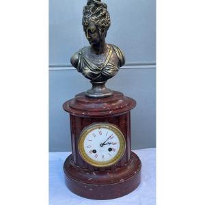 Bronze Bust Clock