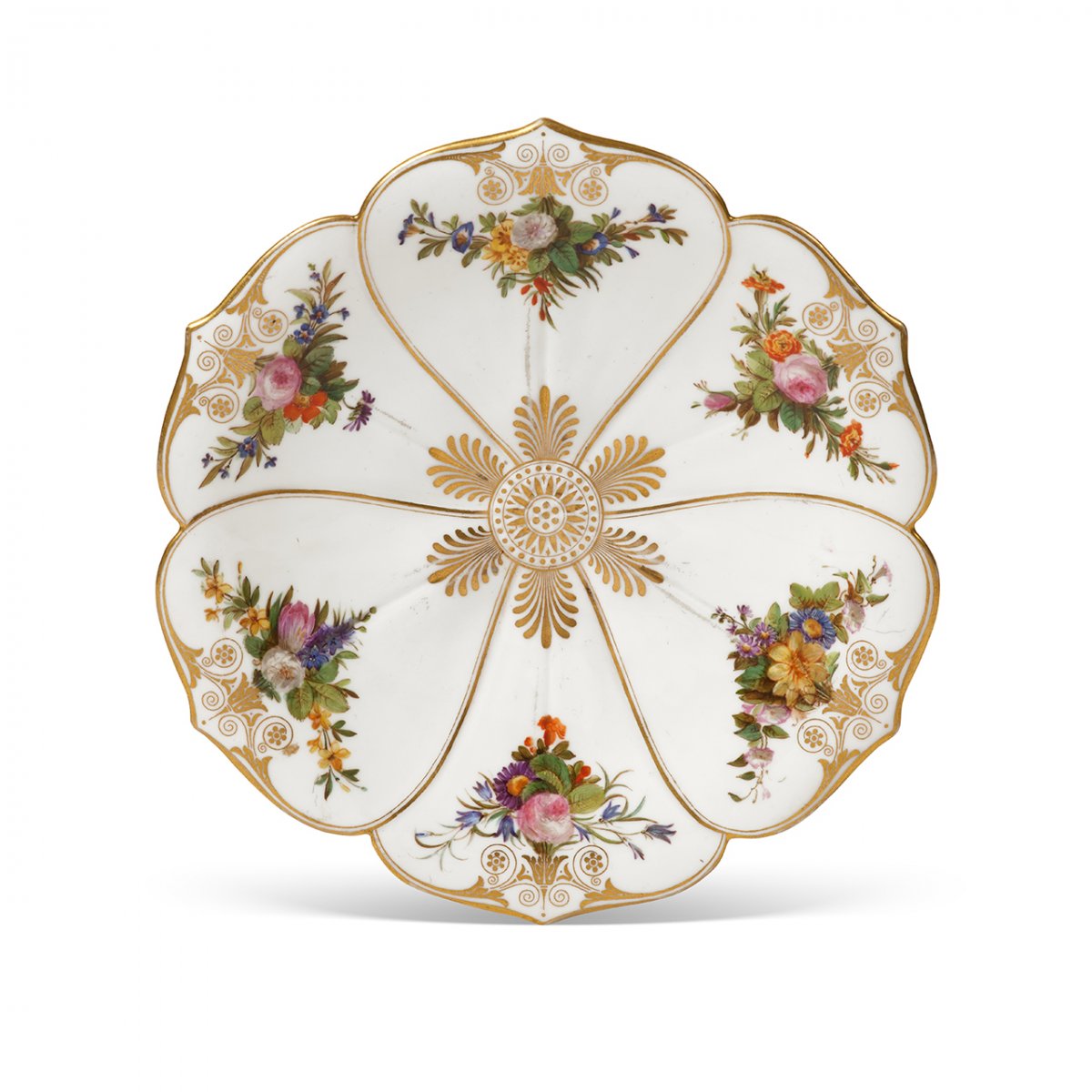 Rare Patelle à Beurre En Porcelaine De Sèvres du service du roi Louis-Philippe au château de Neuilly