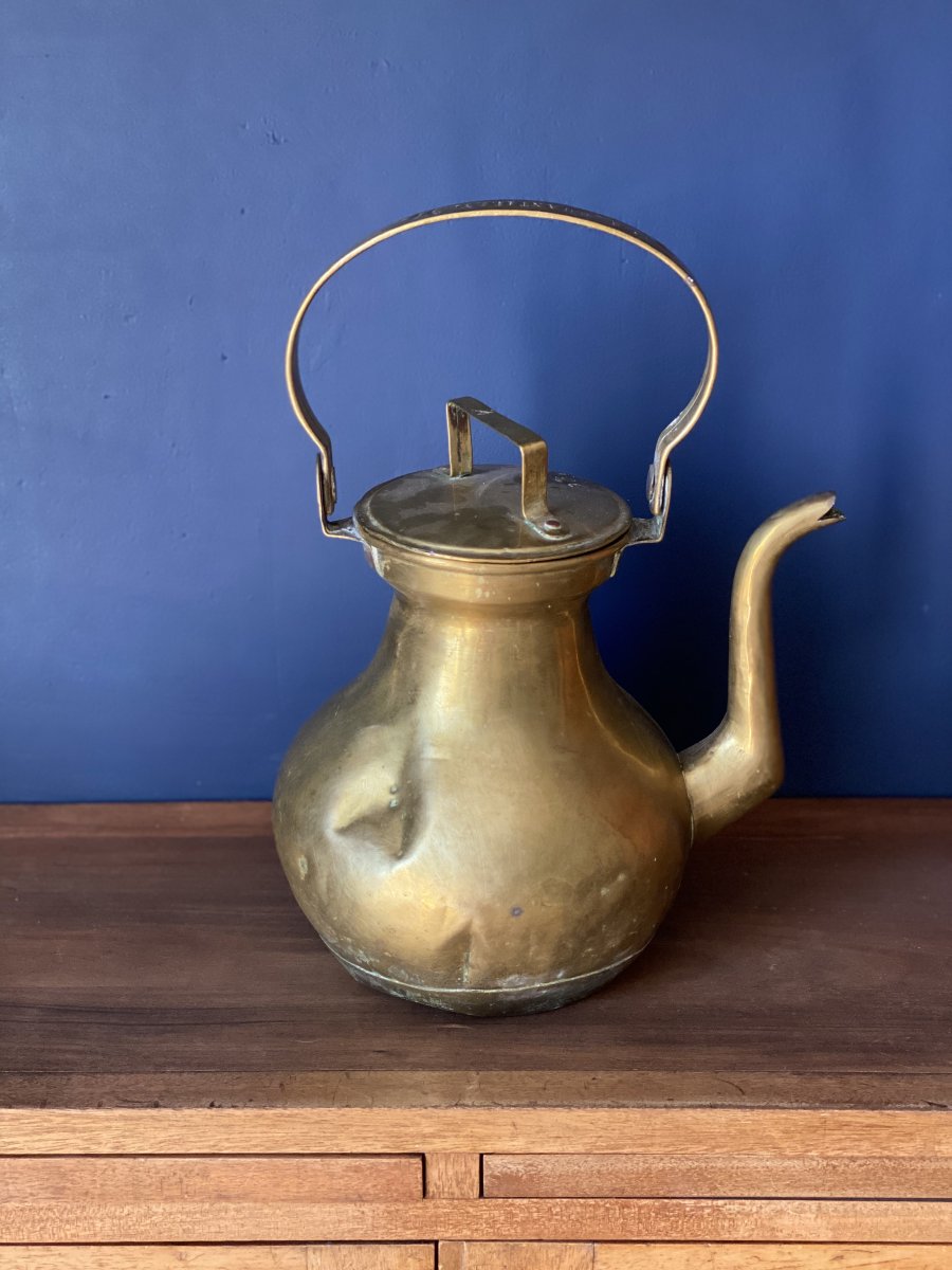  Copper Kettle With Its Cover From The Château De Chantilly-photo-4