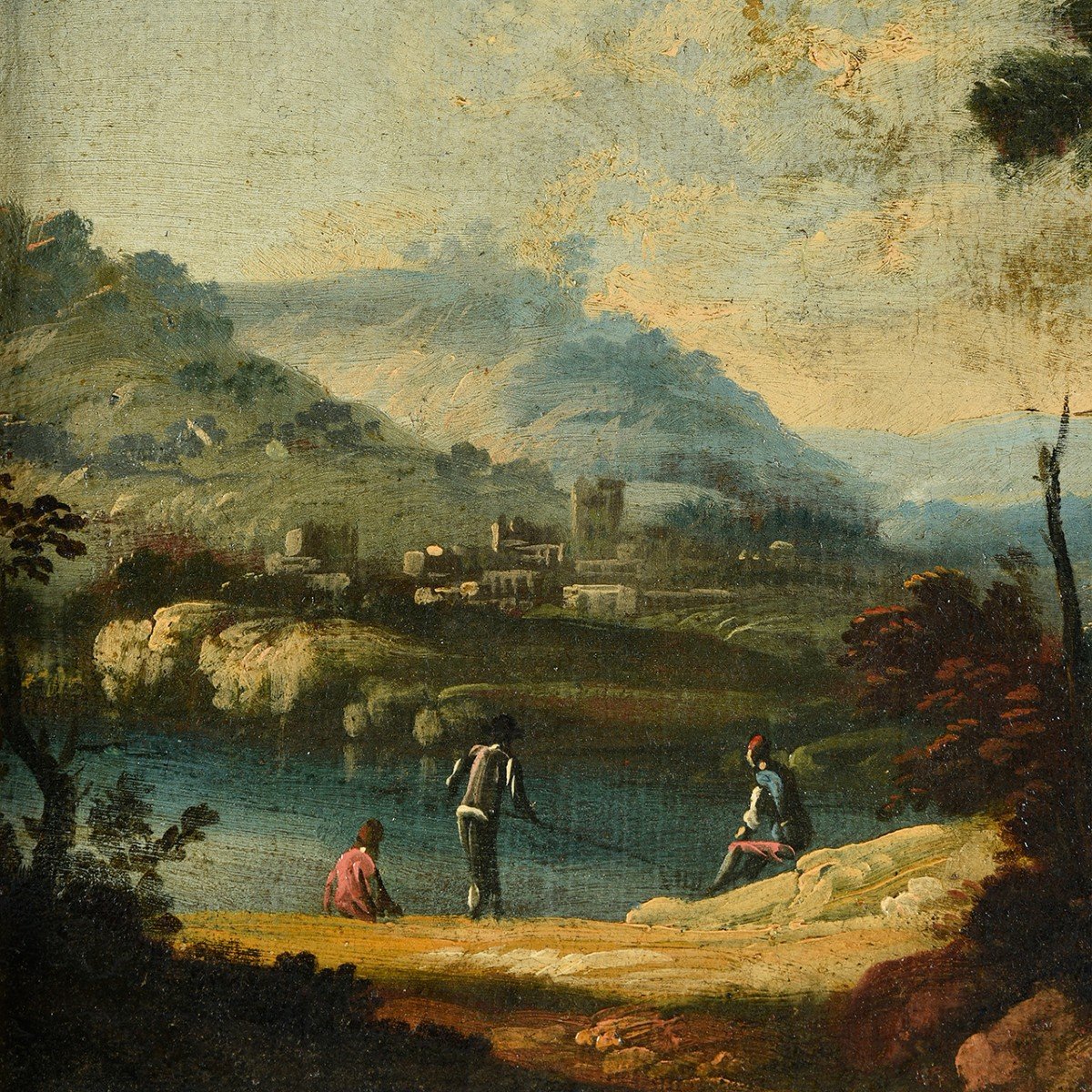 Pair Of Oil On Canvas, Circle Of Marco Ricci (1676-1730), Country Landscapes-photo-4