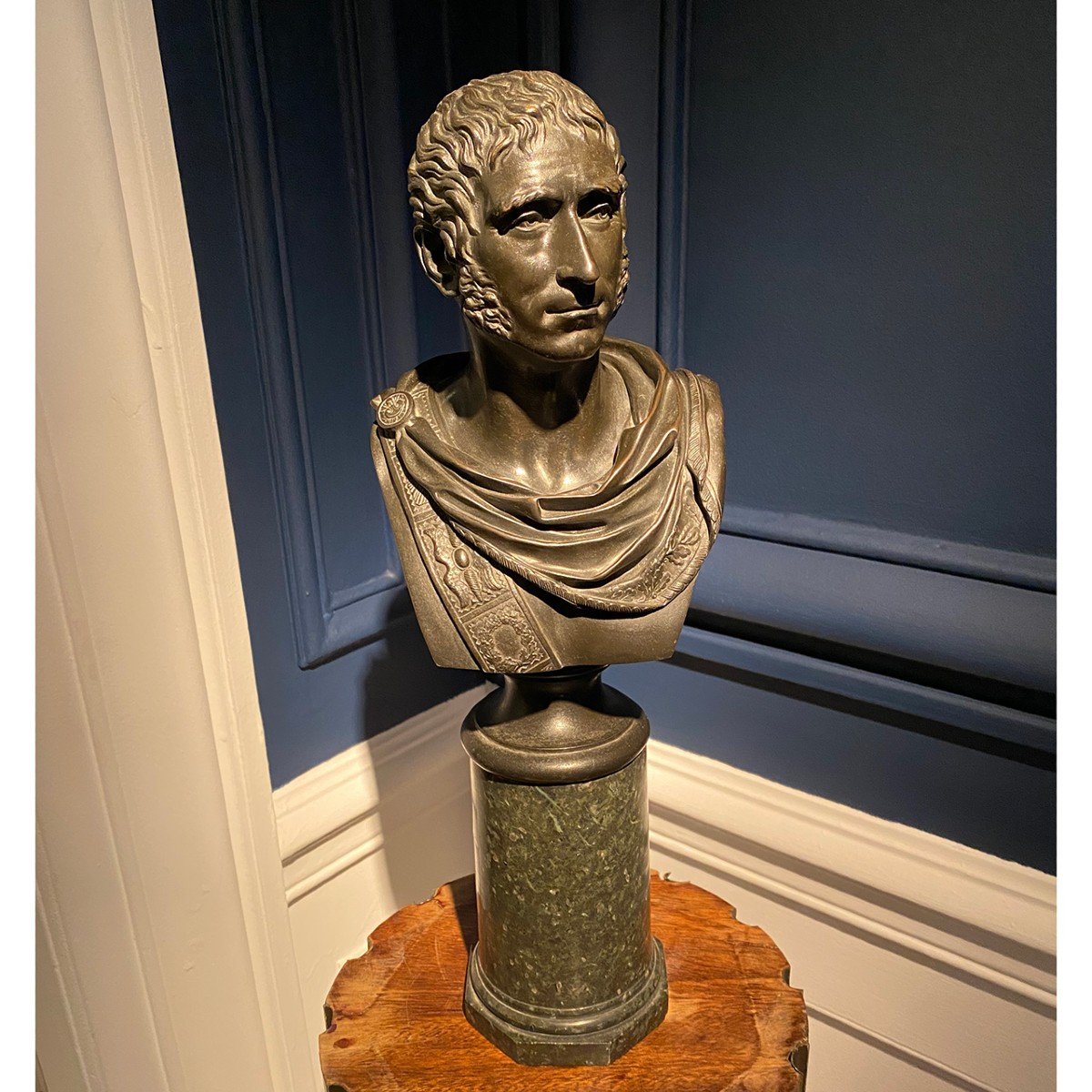 Buste en bronze d'après François Masson, Portrait Du Maréchal d’Empire André Masséna-photo-4