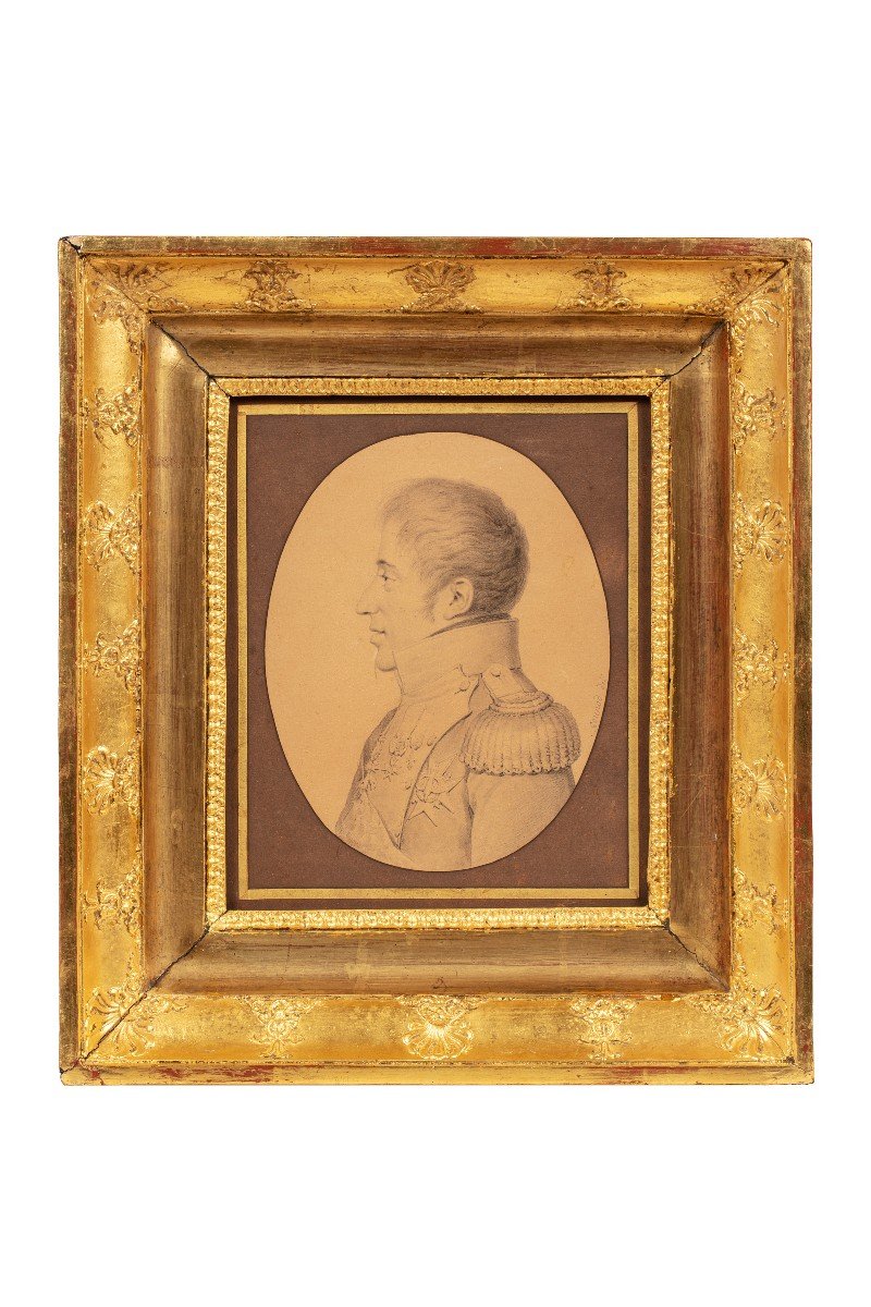 Drawing By François Louis Gounod, Portrait Of Charles-philippe Of France, Comte d'Artois-photo-2