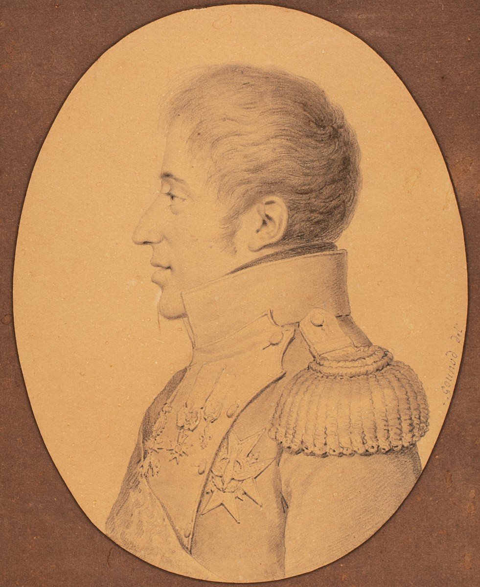 Drawing By François Louis Gounod, Portrait Of Charles-philippe Of France, Comte d'Artois