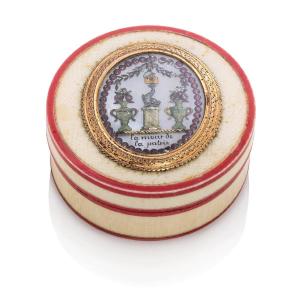 A Louis XVI Round Box Commemorating The Dauphin Of France, Son Of Louis XVI And Marie-antoinette
