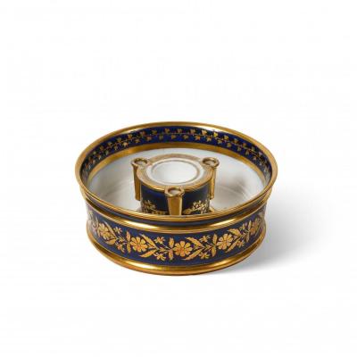 Sèvres Empire Porcelain Inkwell With Capraire Decor 