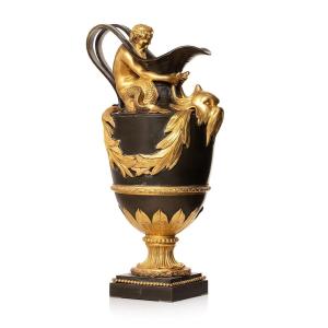 A 19th Century Patinated & Gilt Bronze Ewer