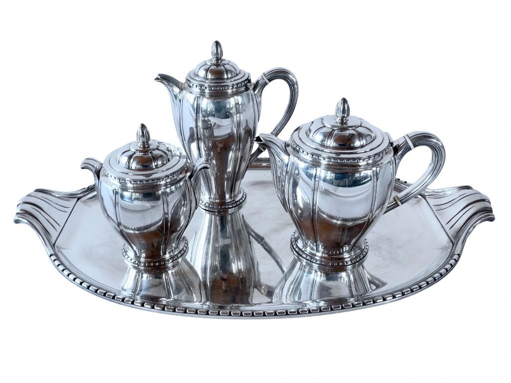 Art Deco 4 Piece Service For Coffee And Tea. Art Deco French Coffee-tea Service Circa 1930-photo-3