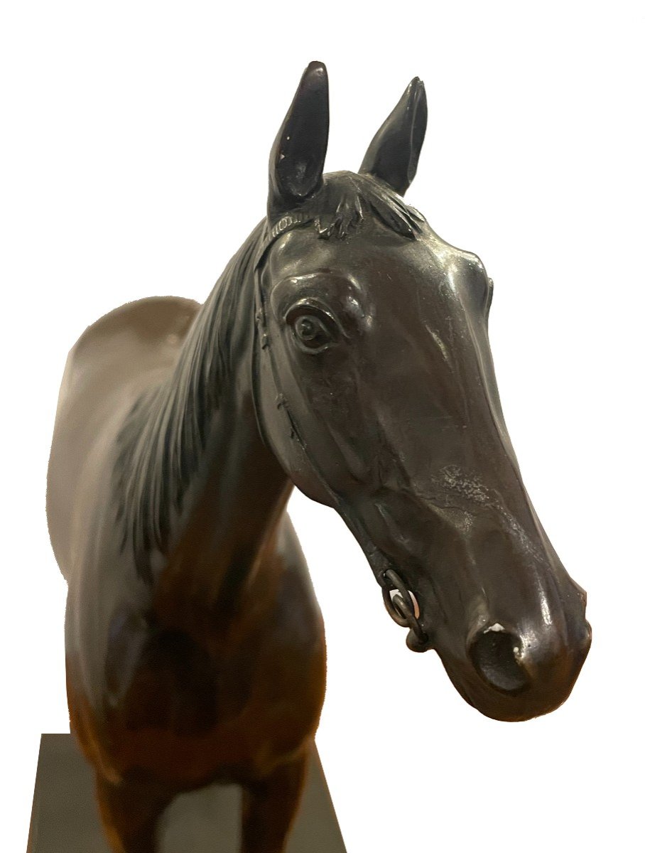 Bronze Of A Horse Art Deco German Around 1910.-photo-5