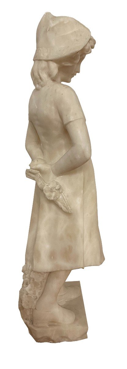 Alabaster Sculpture France Around 1900-photo-4