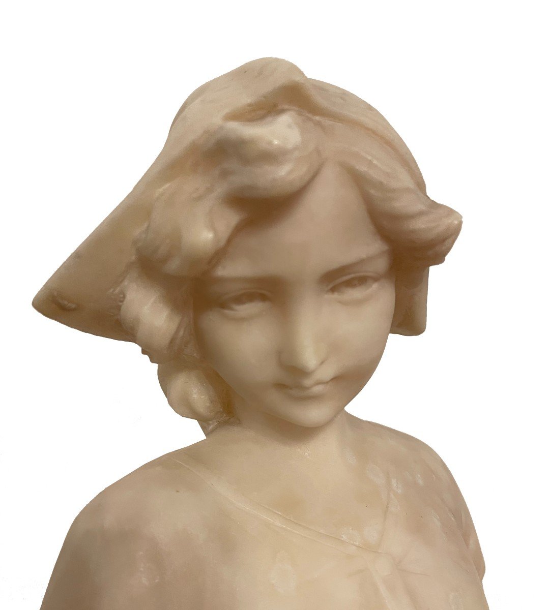 Alabaster Sculpture France Around 1900-photo-6