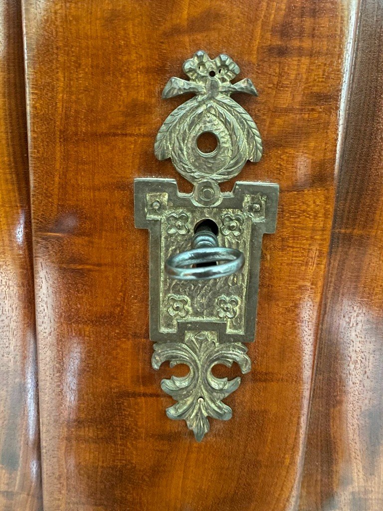 Armoire Biedermeier Allemand vers 1830.Corps à deux portes, entièrement démontable.-photo-5