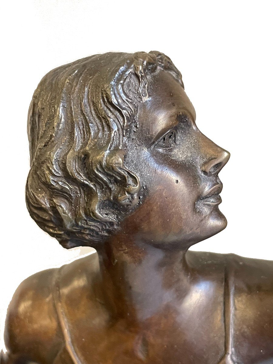 Figure En Bronze d'Une Danseuse Signé: «bruno Zach» Et Cachet Du Fondeur,né En 1891.-photo-6