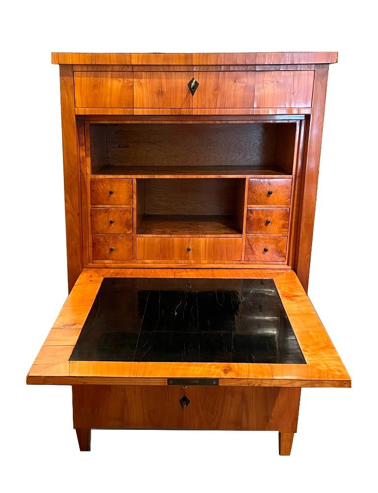 Dainty Biedermeier Cherrywood Secretary Munich/south Germany Circa 1810-1820.  -photo-8