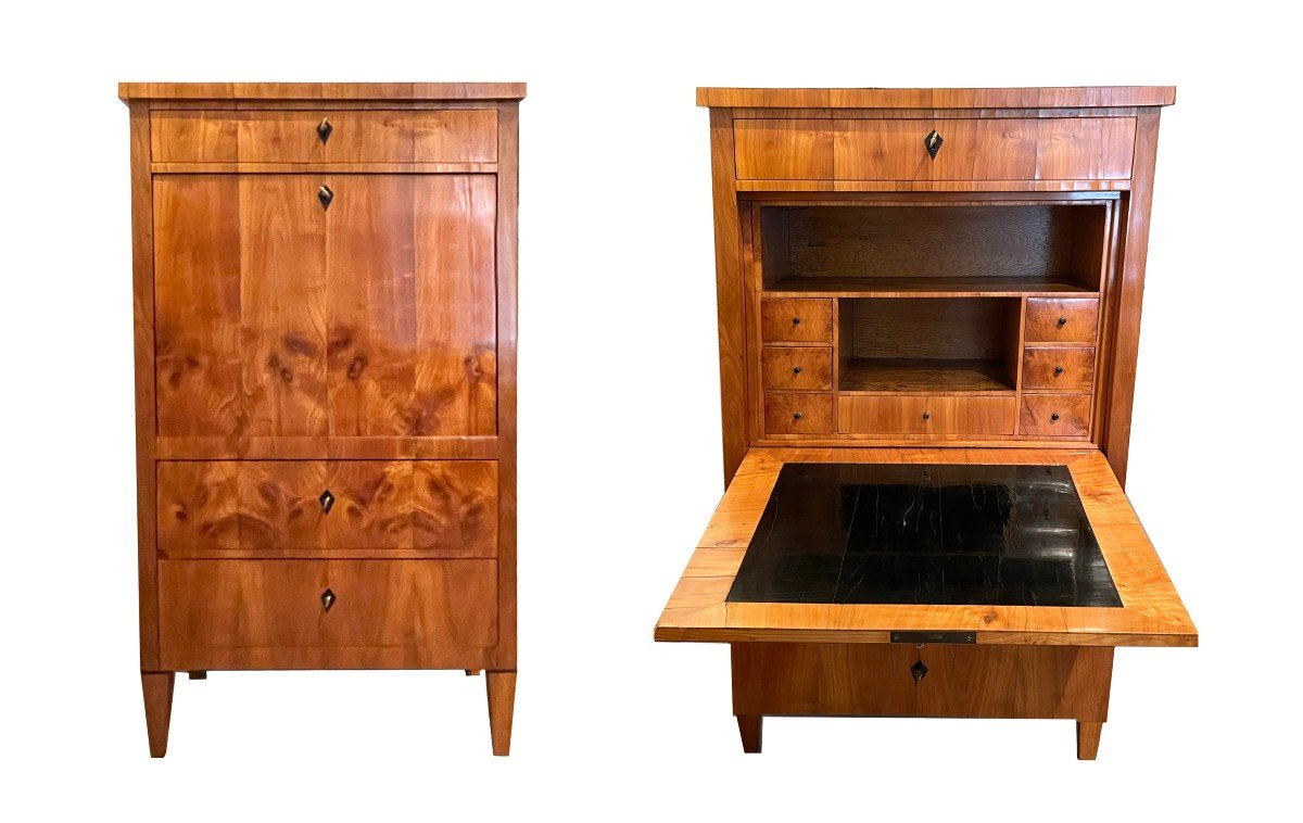 Dainty Biedermeier Cherrywood Secretary Munich/south Germany Circa 1810-1820.  