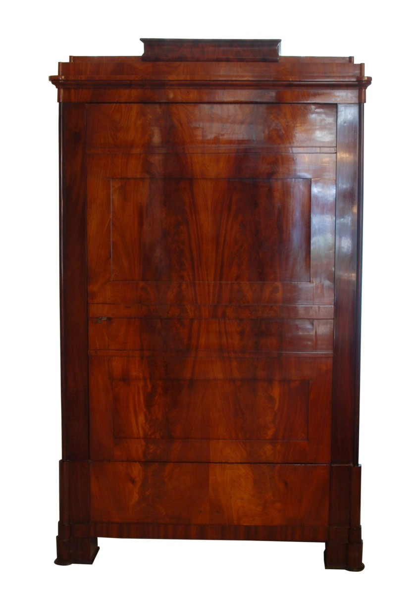 Biedermeier Mahogany Cabinet Linen Cabinet Biedermeier Single Door Cabinet Berlin Circa 1820