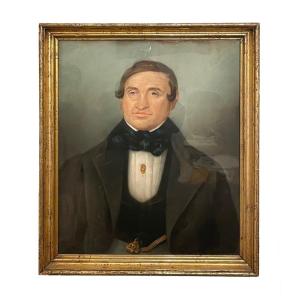 Biedermeier Pastel Portrait Lübeck Around 1830