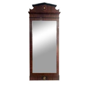 Tall Mirror,berlin, Circa 1810 Mahogany Veneer On Softwood Body.  