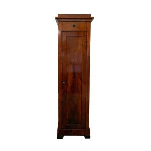  ​​​​​​​biedermeier Pedestal  German Around 1810.mahogany Veneered. A Drawer. A Door. 3 Floors.