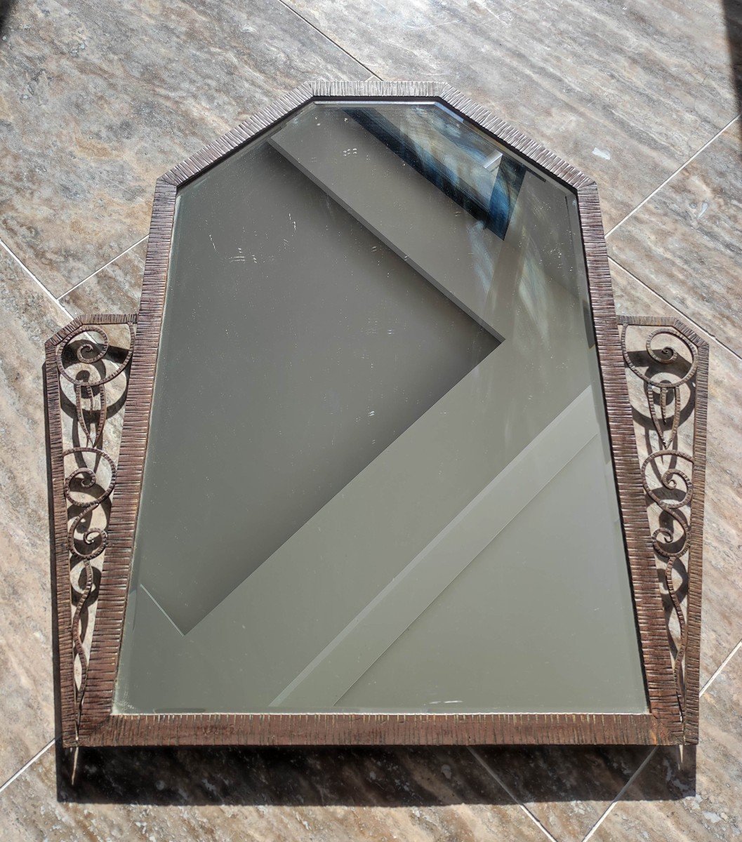 Art Deco Wrought Iron Mirror