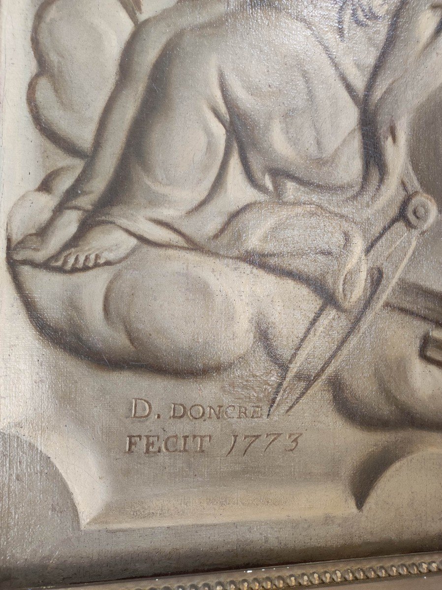 Grisaille Signée Dominique Doncre, 1773-photo-4