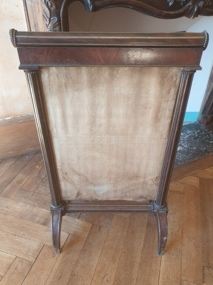 Directoire Period Fireplace Screen To Restore-photo-4