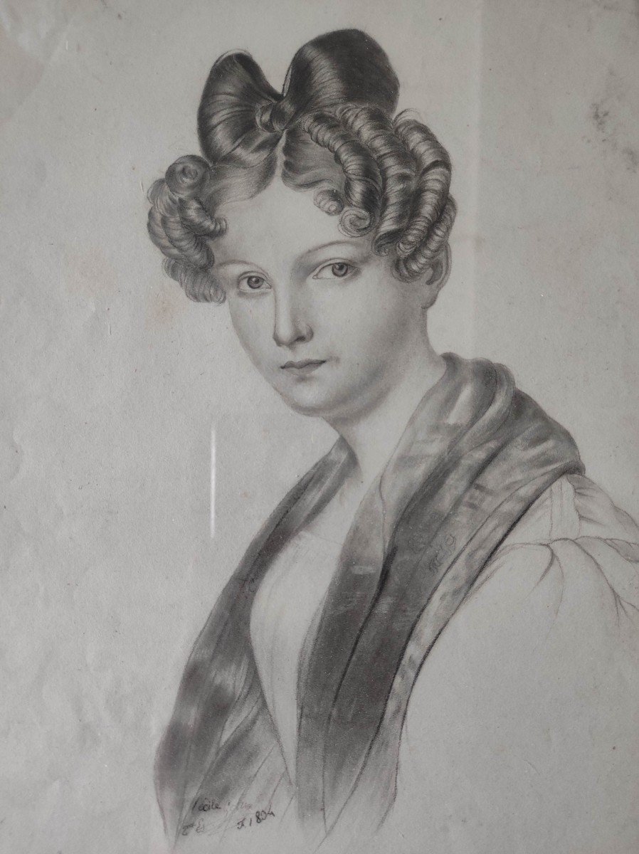 Drawing Portrait Of Young Woman 1834